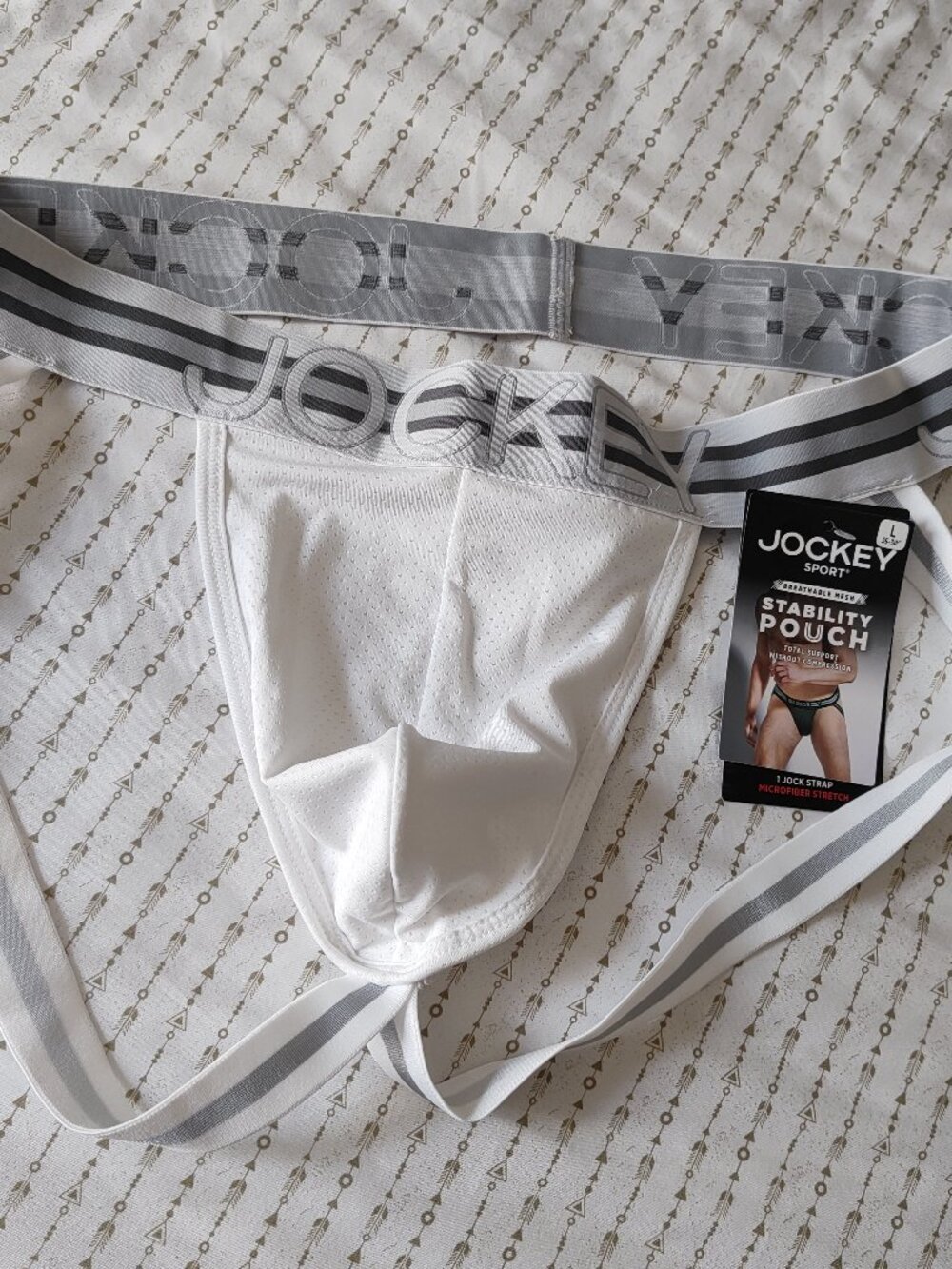 Jockey White & Gray Sport Stability Pouch Briefs